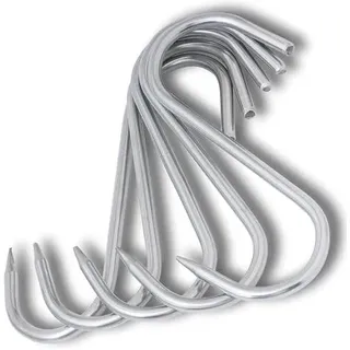 20 x S-Haken EDELSTAHL rostfrei 140mm x 6mm Haken Fleischhaken Fleischerhaken Metzgerhaken Räucherhaken Aufhängung
