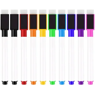 Annvchi Whiteboard Marker,10 Stück Magnetische Whiteboard Stifte,9 Farbe folienstift abwischbar,für Whiteboards, Notiztafeln und mehr