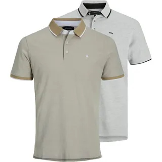 JACK & JONES Paulos Kurzarm-poloshirt 2 Einheiten Crockery / Pack W Lgm 2XL