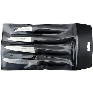 Giesser Koch-/Gemüsemesser-Set 4 teilig Schwarz, Made in Germany