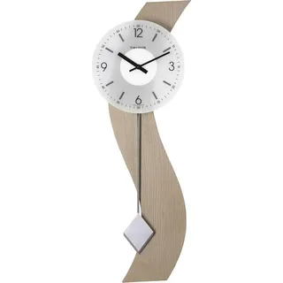 Hermle 71004-U62200 Schlichte Wanduhr mit Pendel, Beige, 70cm x 23cm x 6cm