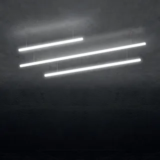 Pendelleuchte Artemide, Alphabet of light, dimmbar, Weiß, für Wohnzimmer, Kunststoff, Design - 179.2 - 5