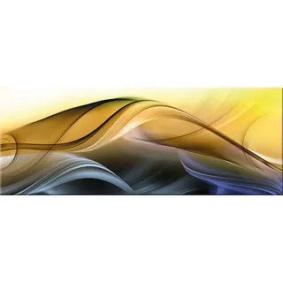 artissimo Glasbild, Gelb, Glas, Abstrakt, Rechteckig, 80x30 cm, Bilder und Zubehör, Wandbilder, Glasbilder