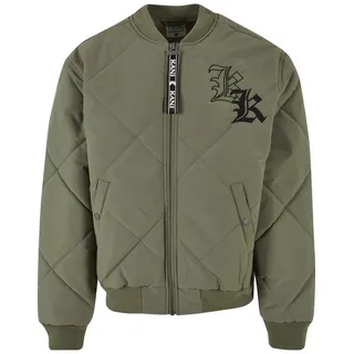 Karl Kani Bomberjacke Karl Kani Herren KM224-021-1 KK OG Old English Quilted Bomber (1-St) grün XS (46/48)