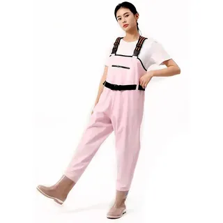 BALAMLB Angelhosen Für Damen,Wathose, Anglerhose,Wathosen Matschhose,Teichhose, Fischteich Anglerhos,Kniepolster,wasserdichte,Atmungsaktive,Strapazierfähige Hosenträger,Für Bauernhöfe C,40