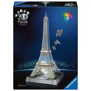 Ravensburger 12008024 Eiffelturm mit Licht 3D Puzzle 10-99 Jahre