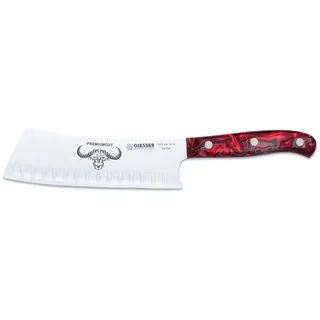 Giesser Yobocho No.1 Japanisches Kochmesser 16 cm Rot/Weiß Kullenschliff rostfrei