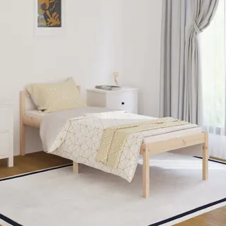 Möbel Seniorenbett 90x200 cm Massivholz Kiefer - Klassische Betten &5145 - Braun