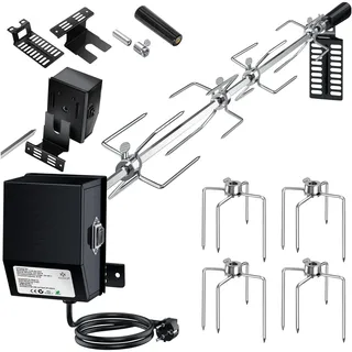 Kesser Grillspieß Set 107 cm Edelstahl schwarz