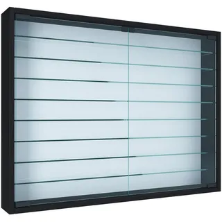 VCM Hängevitrine Mandosa XXL 80 x 60 x 10 cm Schwarz