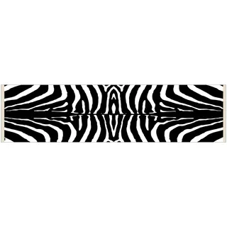 MYSPOTTI Vinylteppich "Buddy Rosalie G" Teppiche statisch haftend, Zebra Gr. B/L: 65 cm x 255 cm, 0,5 mm, 1 St., schwarz (schwarz, weiß) Esszimmerteppiche