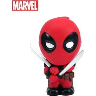 1 Stück Marvel Deadpool Spardose Offiziell lizenziert Niedliche Chibi 3D PVC Stereofigur Münzbox Geldbox Wasserdicht Bruchsicher Sammlerstück Schreibtisch-Organizer Wohnkultur Sparglas