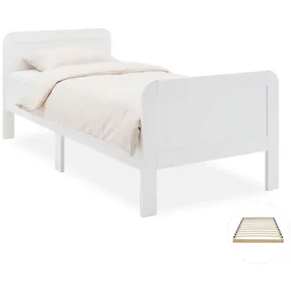 Homestyle4u Komfortbett 90 x 200 cm Weiß