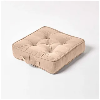Homescapes Rajput Stuhlkissen 40 x 40 cm Beige