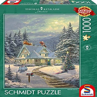 Schmidt Spiele 59935 Thomas Kinkade, Am Heiligabend, 1000 Teile Puzzle