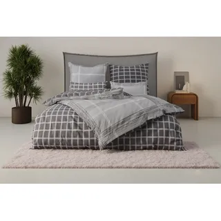 Bruno Banani Tova Karo Grau 155 x 220 cm + 2 x 80 x 80 cm