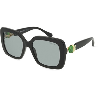 Swarovski SK6001 Damen-Sonnenbrille Vollrand Eckig Acetat-Gestell, schwarz