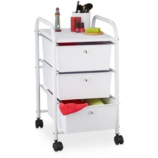 Relaxdays Badrollwagen, 33 x 39 x 60 cm,