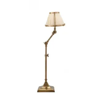 Casa Padrino Luxus Tischleuchte im Antik Messing Design, Durchmesser 18 cm, Höhe 50-70 cm