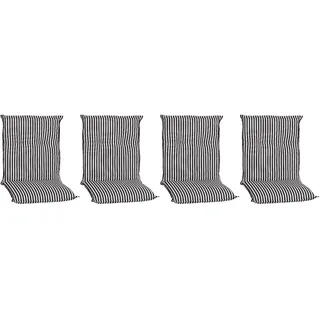 BEO Sitzauflage 4 x 40 x 40 cm schwarz/weiß gestreift 4 St.