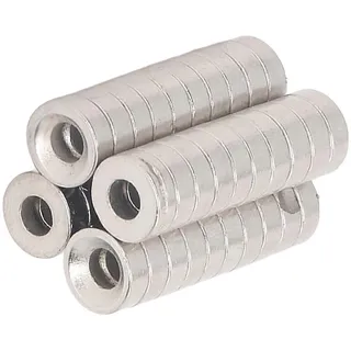 40 Stück Hochleistungs-rundmagnete Aus Neodym Mit M3-loch, Starke Neodym-magnete Für Kühlschränke
