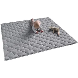 Sanosoft Krabbeldecke, Hellgrau, Textil, Füllung: Vlies, Quadratisch, 120x120 cm, Schlafen, Kuscheln & Schlafen, Krabbeldecken
