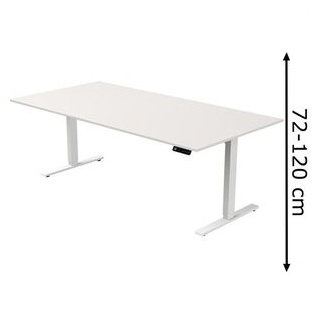Kerkmann Schreibtisch Move 3, weiß / weiß, elektrisch höhenverstellbar, 200 x 72-120 x 100cm