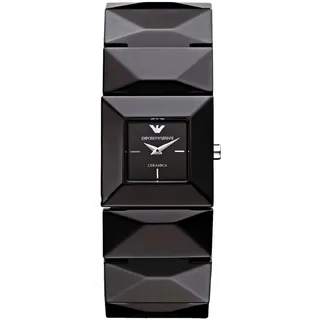 Emporio Armani Ceramica AR1437 Damenuhr Schwarzes Keramikarmband - Schwarz