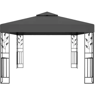 vidaXL Pavillon Doppeldach 3 x 4 m anthrazit