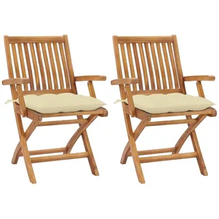 vidaXL Gartenstuhl 55 x 70 x 106 cm braun 2 St.