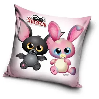 NICI Glubschis: Das Original – Kuschelkissen Kissen Zierkissen Dekokissen 40x40 cm gefüllt, Baako & Rainbow Candy