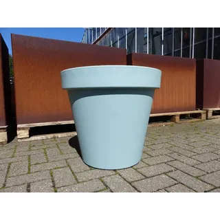 Pflanzkübel E&K, mint, rund Ø 60 cm, Pflanztopf Blumentopf Kübel XXL groß outdoor indoor - Türkis/Blau