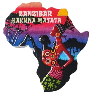 Sansibar Tansania 3D-Karte Kühlschrankmagnet Souvenir Geschenk, Kunstharz, handgefertigt, Sansibar, Kühlschrankmagnet, Heim- und Küche, Dekoration