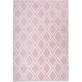lalee.avenue Monroe Webteppich 80 x 150 cm Rosa