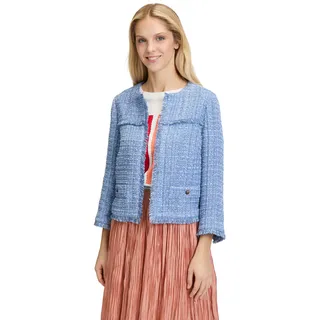 Cartoon Tweedblazer mit Fransen in blau | Gr.: 42