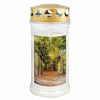 Jeka Gedenkkerze 17x7,5cm M5 BAUM-ALLEE, 4Tage, Unparfümiert
