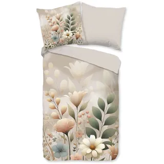 Good Morning Ingrid Blumen Sand 155 x 220 cm + 2 x 80 x 80 cm