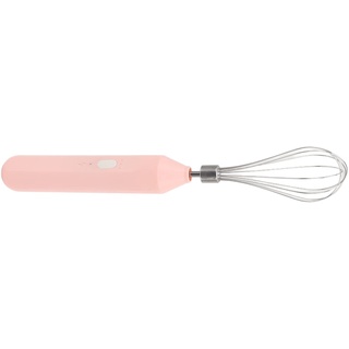 Elektrischer Schneebesen, Kabelloser Handmixer 3 Geschwindigkeiten Zum Backen zu Hause for Kitchen, Electric Whisk for Cake Cream Protein (Pink)(Rosa)