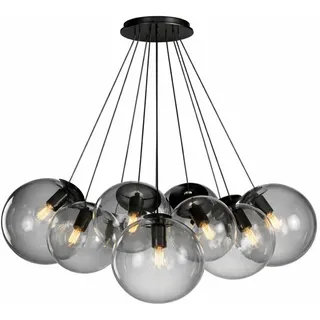 s.luce Pendelleuchte s.luce Orb Cluster Glas-Pendelleuchte 13-flammig 13x20cm Rauch schwarz