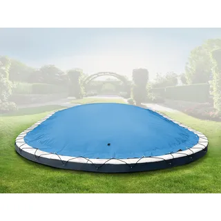 ANKO PLANEN Aufblasbare Poolabdeckung oval - Premium Abdeckplane für den Pool - ideale Winterlösung AirDeluxe (Poolinnenmaß: 6,00m x 3,20m, Himmelblau)