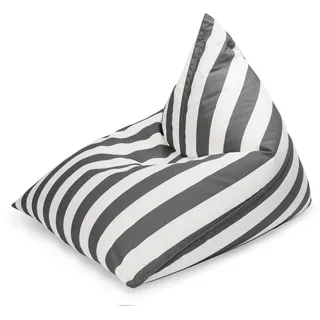 Magma Heimtex Sitting Point Sitzsack Calypso Santorin 300, Anthrazit Streifen-Muster