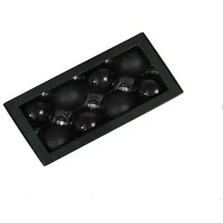 48 STK Weihnachtskugeln schwarz 4cm Glas XL Paket Christbaumschmuck Glaskugeln Kugeln o1607 Weihnachten 40mm Hänger Baumschmuck Black