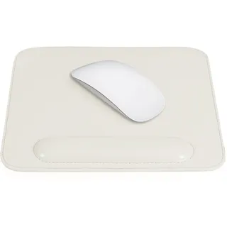 Londo Leder Mauspad mit Handgelenkauflage – Rutschfeste Unterseite, Glatte Oberfläche, Ergonomisches Design