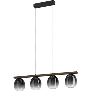 Hängeleuchte EGLO "FILAGO" Lampen Gr. Höhe: 110,00 cm, braun (schwarz, braun) Pendelleuchten und Hängeleuchten Hängeleuchte in schwarz aus Stahl, Holz - exkl. E27 40W
