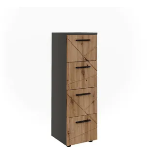 Vicco Irma Midischrank 30 x 95 cm Anthrazit/Artisan