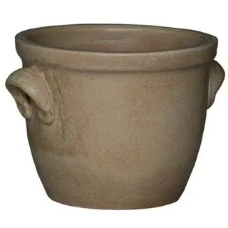 Pflanzgefäß/Blumentopf/Pflanzkübel Venus II mit Henkel, 19 x 15 cm, antik (Sandfarben) aus Steinzeug-Keramik (hochwertiger als Steingut)