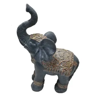Dehner Gartenfigur Elefant 51 cm Schwarz