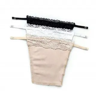 LHKJ 3 stücke Dame Spitze Clip-on Mock Camisole BH Einsatz Overlay Panel Weste - Einheitsgröße