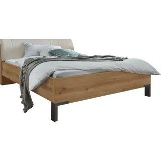 Wiemann Futonbett WIEMANN "Monaco, Bettgestell, Bettrahmen, komfortables Polsterkopfteil", braun (bianco, eiche, champagner), B:209cm L:218cm, Betten, Futonbett, Polsterkopfteil aus Kunstleder, verschiedene Größen, in Komforthöhe