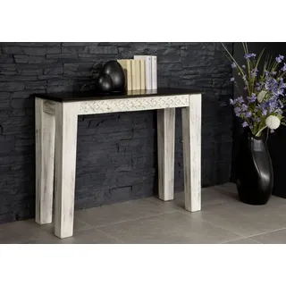 MASSIVMOEBEL24.DE Castle-Antike Konsolentisch 110x40x76 weiß